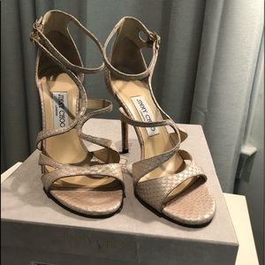 Jimmy Choo snake skin Furrow Sandel